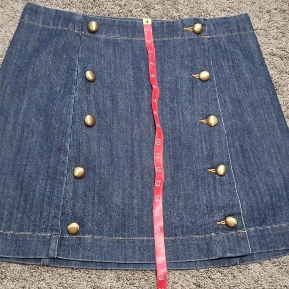 Michael Kors denim button-up mini skirt - 12 - dark blue - Picture 7 of 7